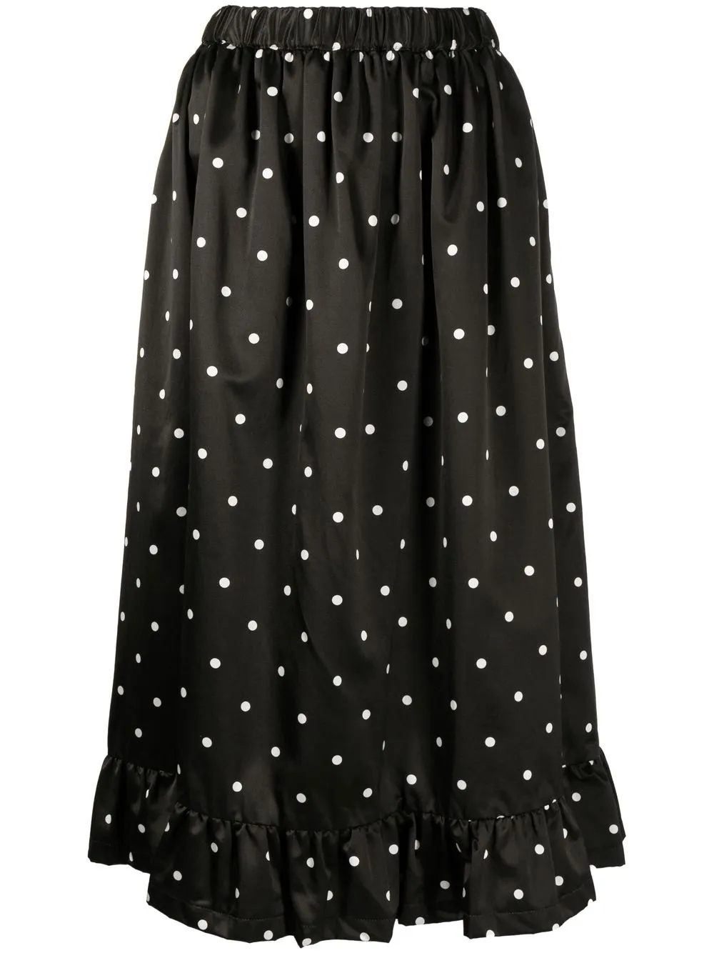 

Comme Des Garçons Girl polka-dot print midi skirt - Black