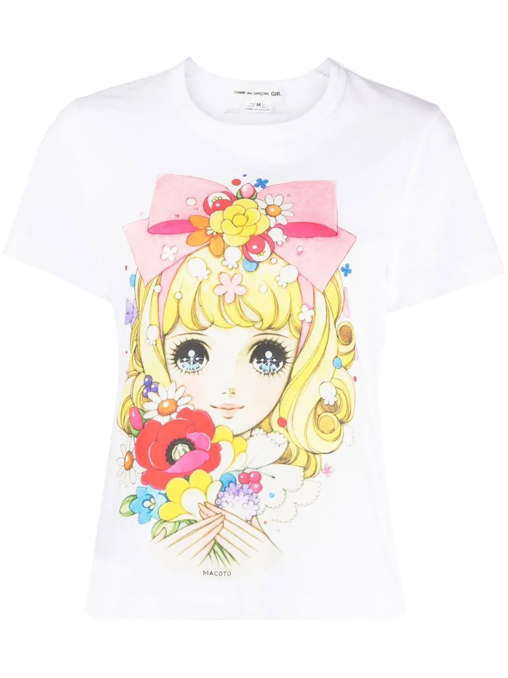 

Comme Des Garçons Girl graphic-print detail T-shirt - White