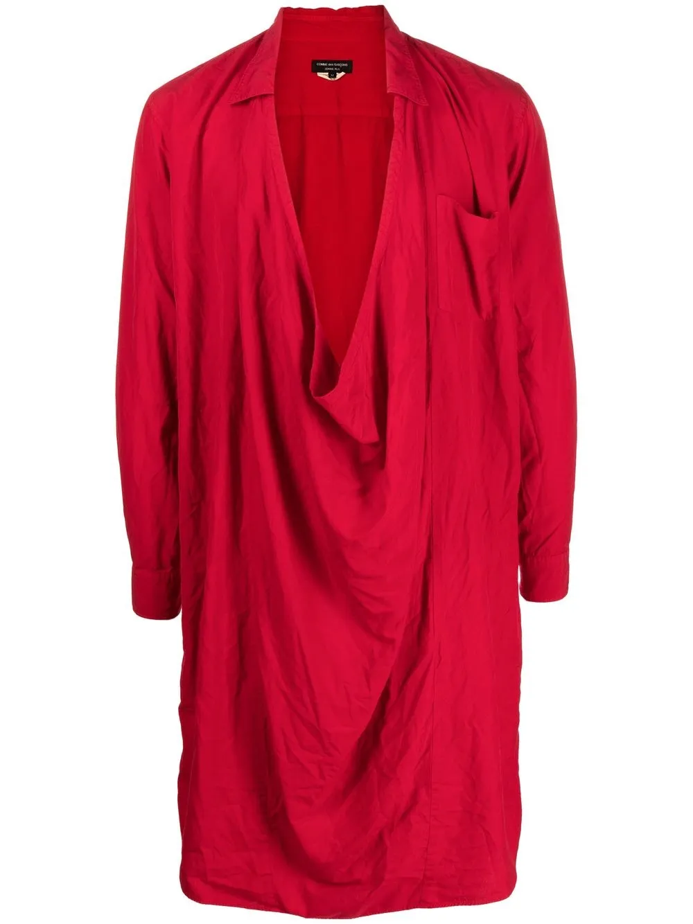 

Comme Des Garçons Homme Plus camisa oversize con cuello desbocado - Rojo