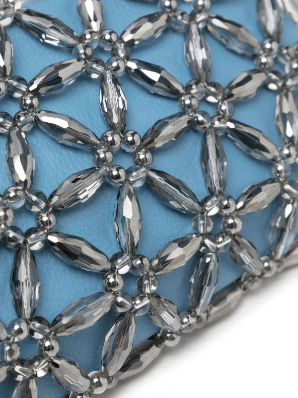 0711 ビーズディテール クラッチバッグ | ブルー | FARFETCH JP