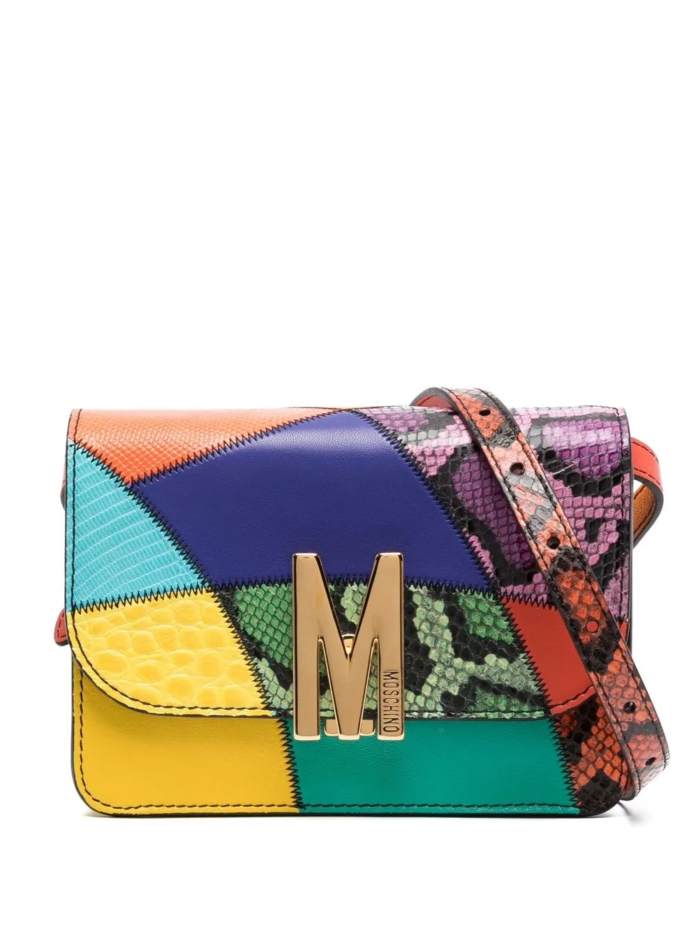 

Moschino patchwork leather shoulder bag - Multicolour