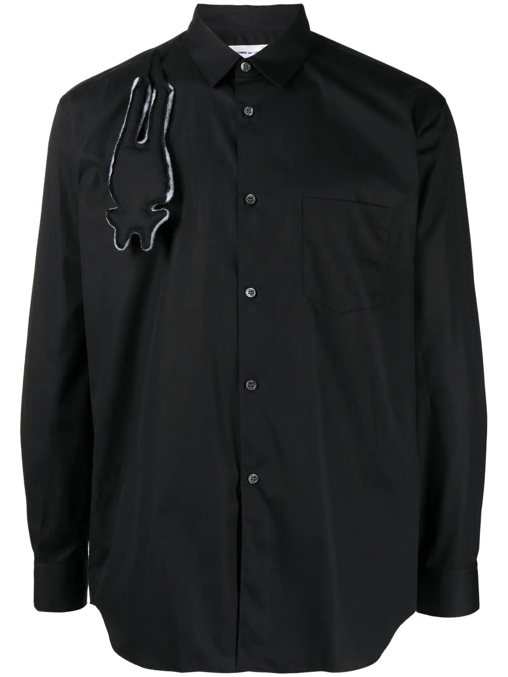 

Comme Des Garçons Shirt camisa con detalle de apliques - Negro