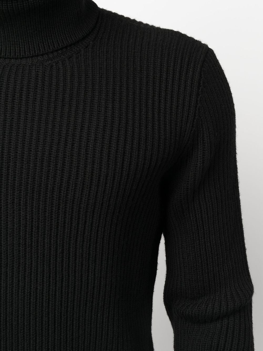 Shop Tagliatore Roll Neck Wool Sweatshirt In Black