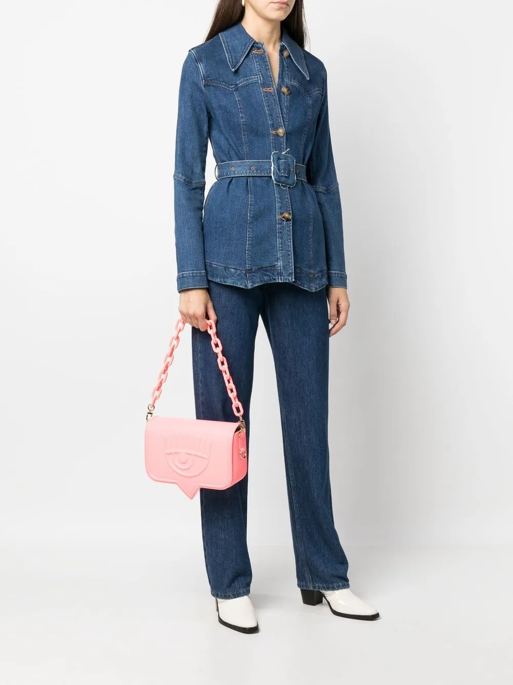 Chiara Ferragni Kids Schoudertas met patroon - Roze