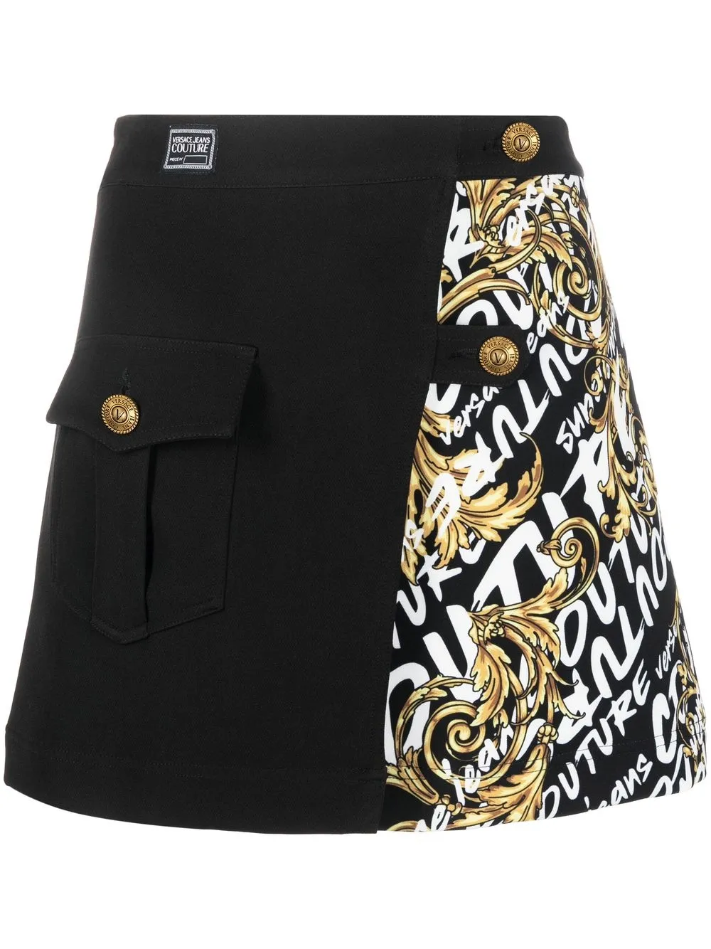 

Versace Jeans Couture falda corta con estampado Barocco - Negro