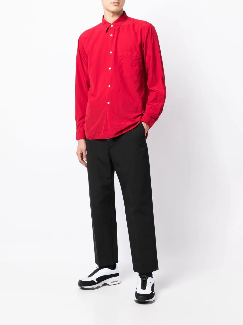 Comme Des Garçons Homme Plus Overhemd met borstzak - Rood