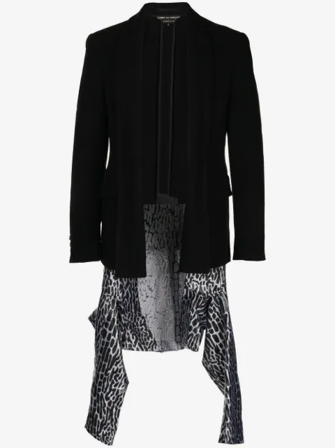 Comme des Garçons Homme Plus uldblazer med asymmetrisk kant og bælte