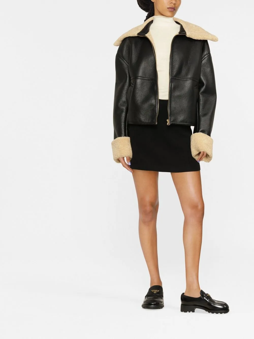 Patou Mini-rok met A-lijn - Zwart