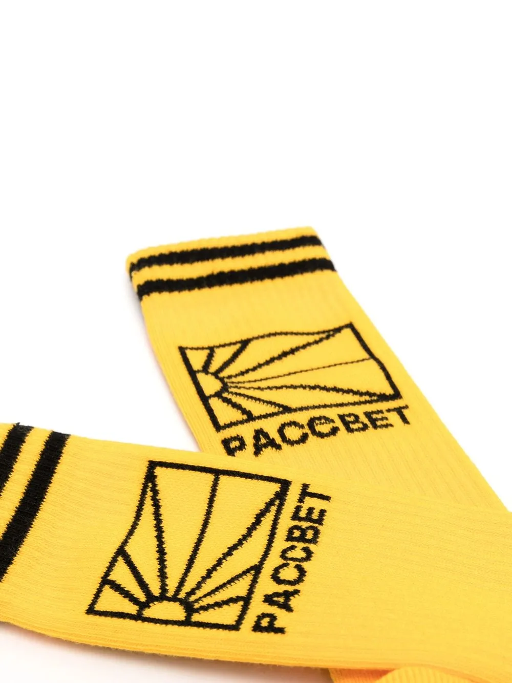 PACCBET Sokken met logoprint - Geel