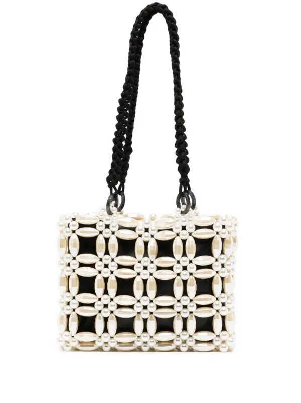 0711 Marisha beaded shoulder bag women Plastic One Size White
