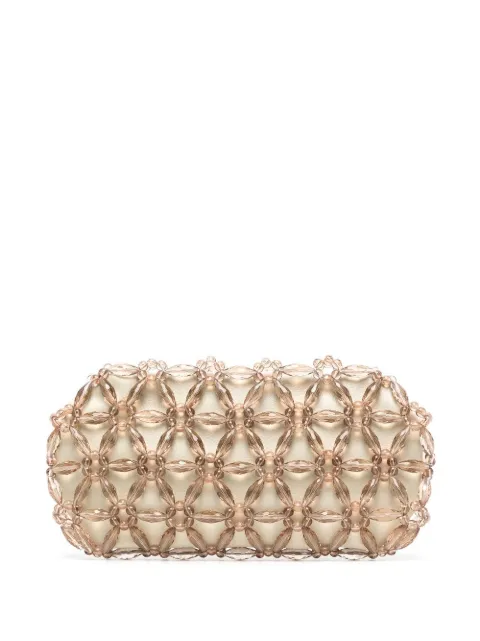 0711 faceted-bead embellished clutch bag