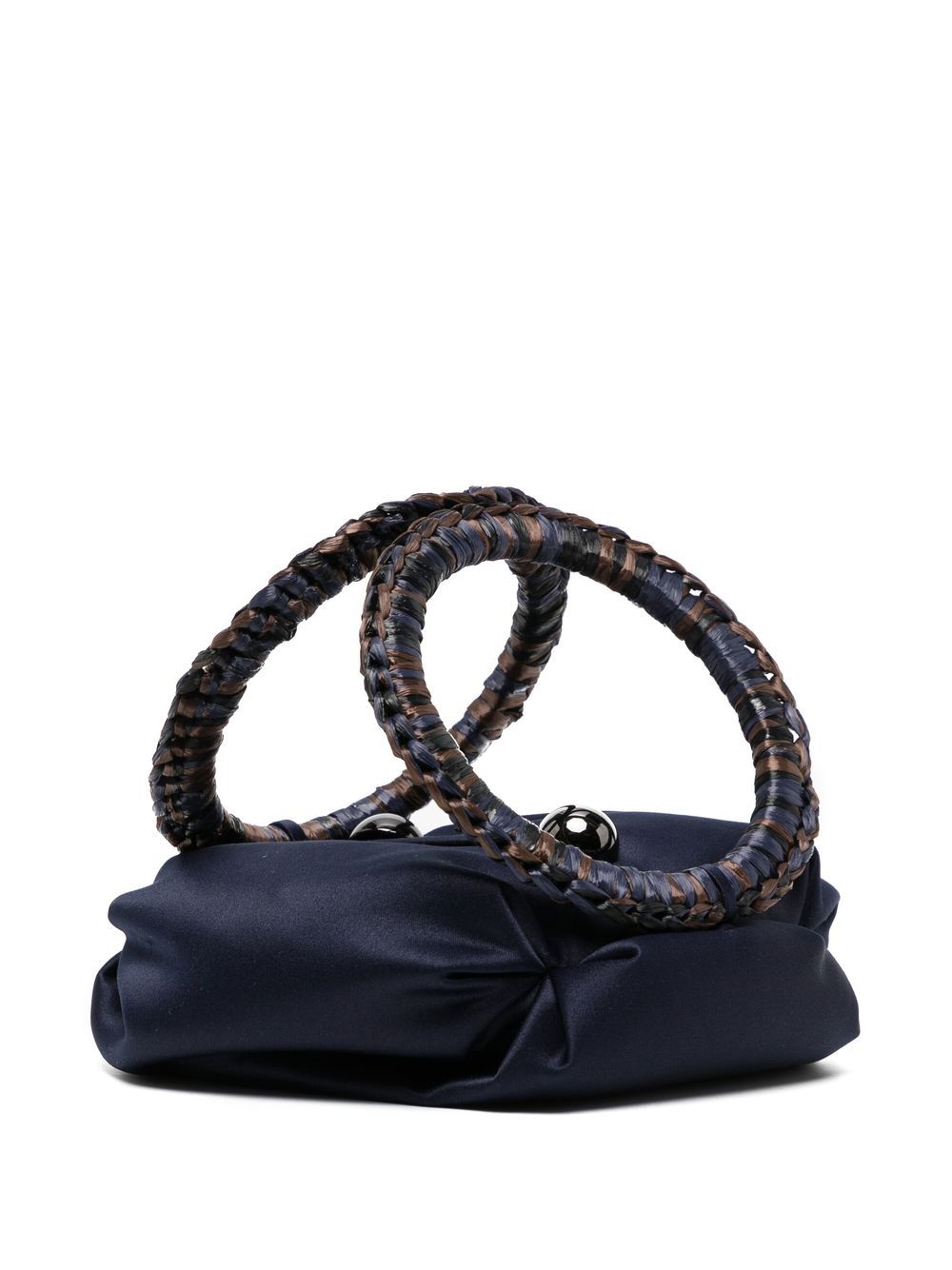 Shop 0711 Oversized Braided Top-handle Tote Bag In Blue