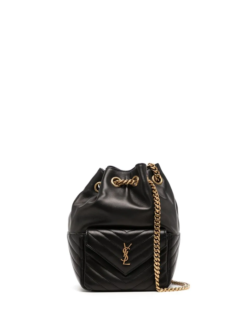 

Saint Laurent bolsa bucket capitonado mini - Negro