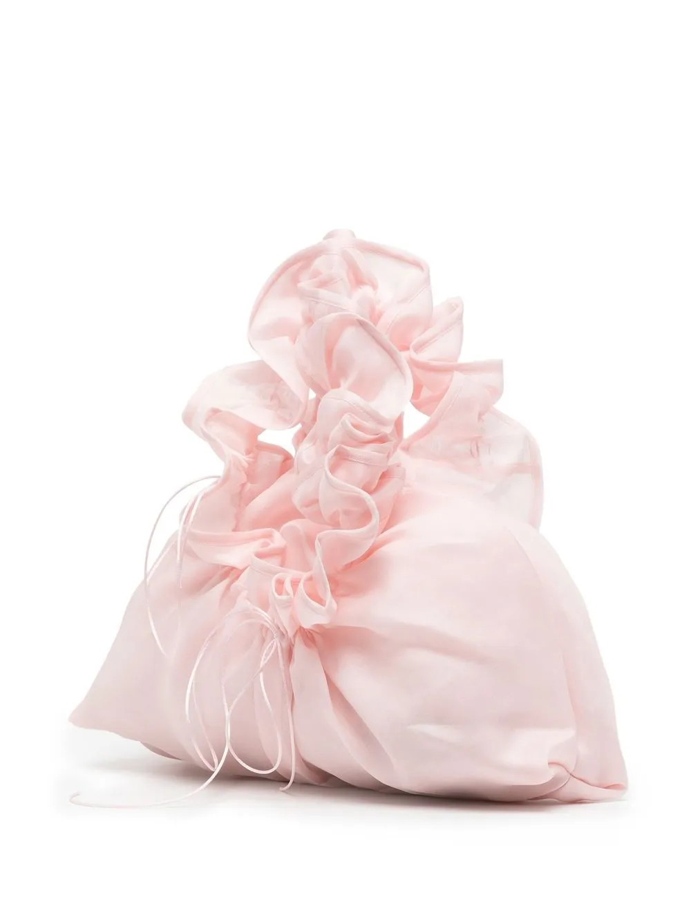 Cecilie Bahnsen Yuri Ruffle-trim Clutch Bag In Pink