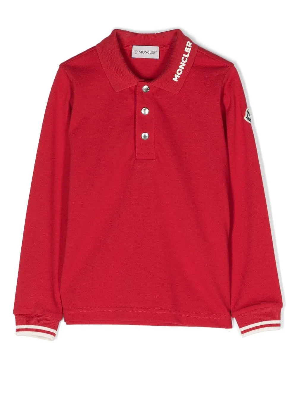 

Moncler Enfant playera tipo polo con parche del logo - Rojo