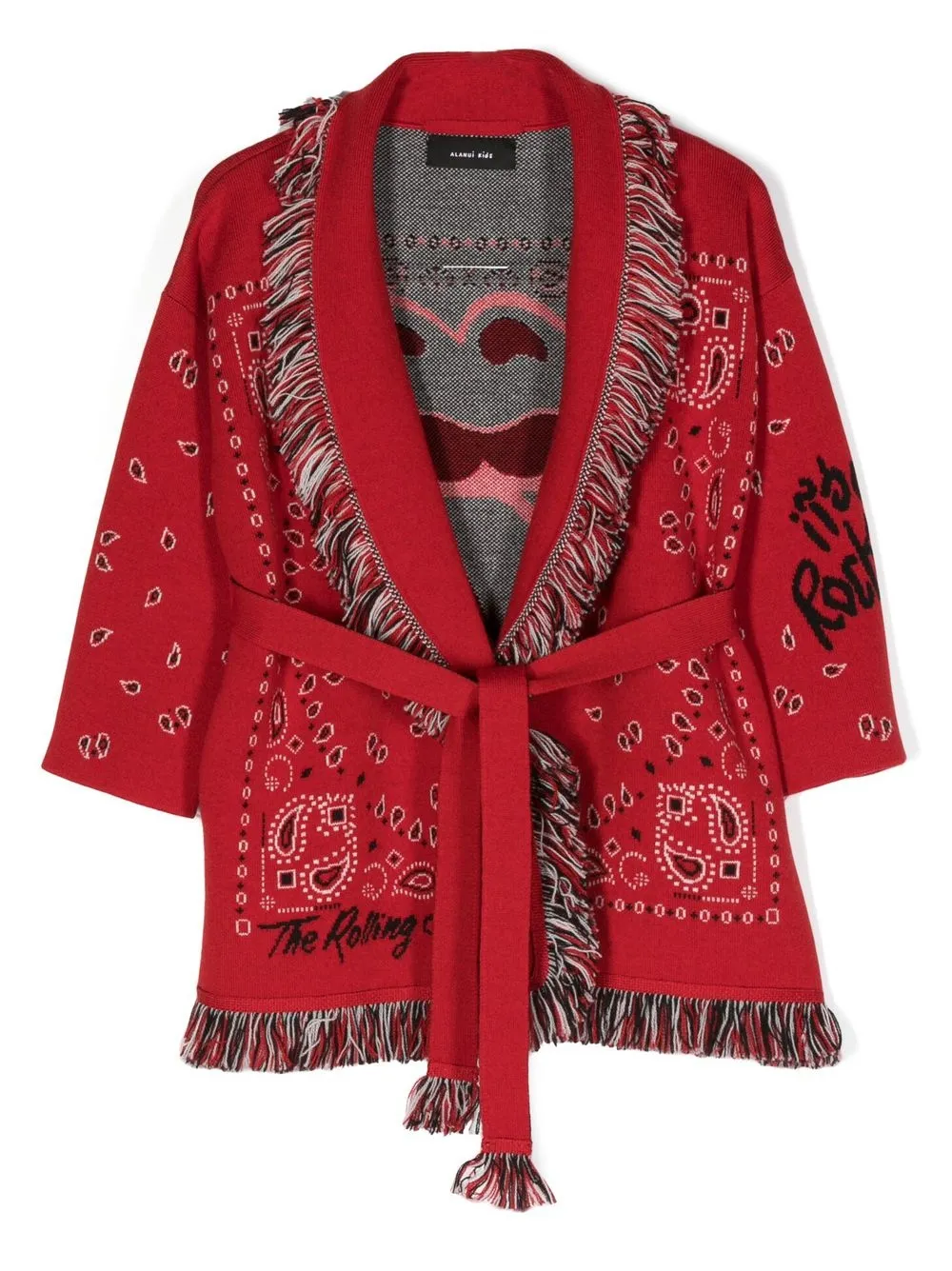 

Alanui Kids cárdigan con estampado de cachemira - Rojo