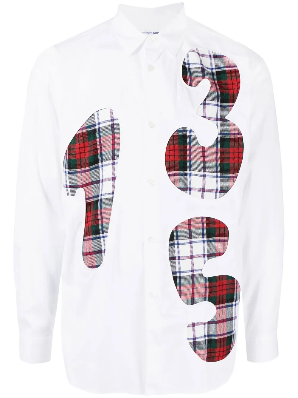 

Comme Des Garçons Shirt number patch-detail long-sleeve shirt - White