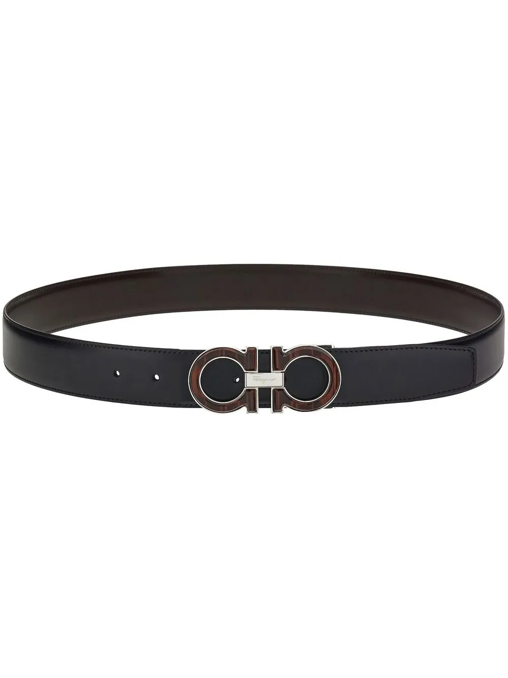 salvatore ferragamo reversible belt black brown
