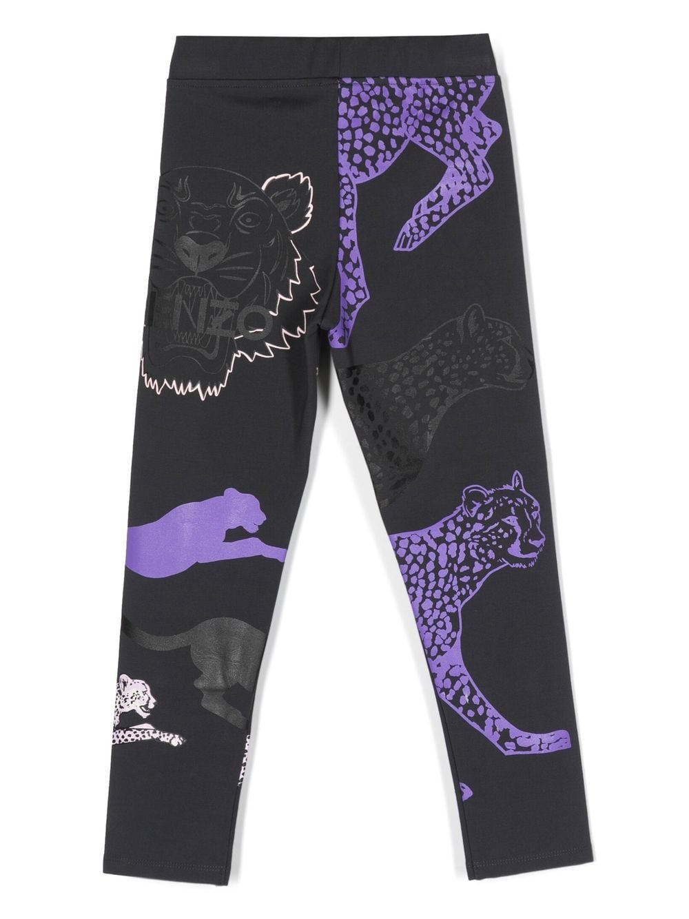 Shop Kenzo Animal-logo-print Leggings In 灰色