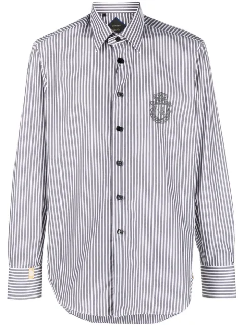 Billionaire Silver Cut stripe-detail shirt