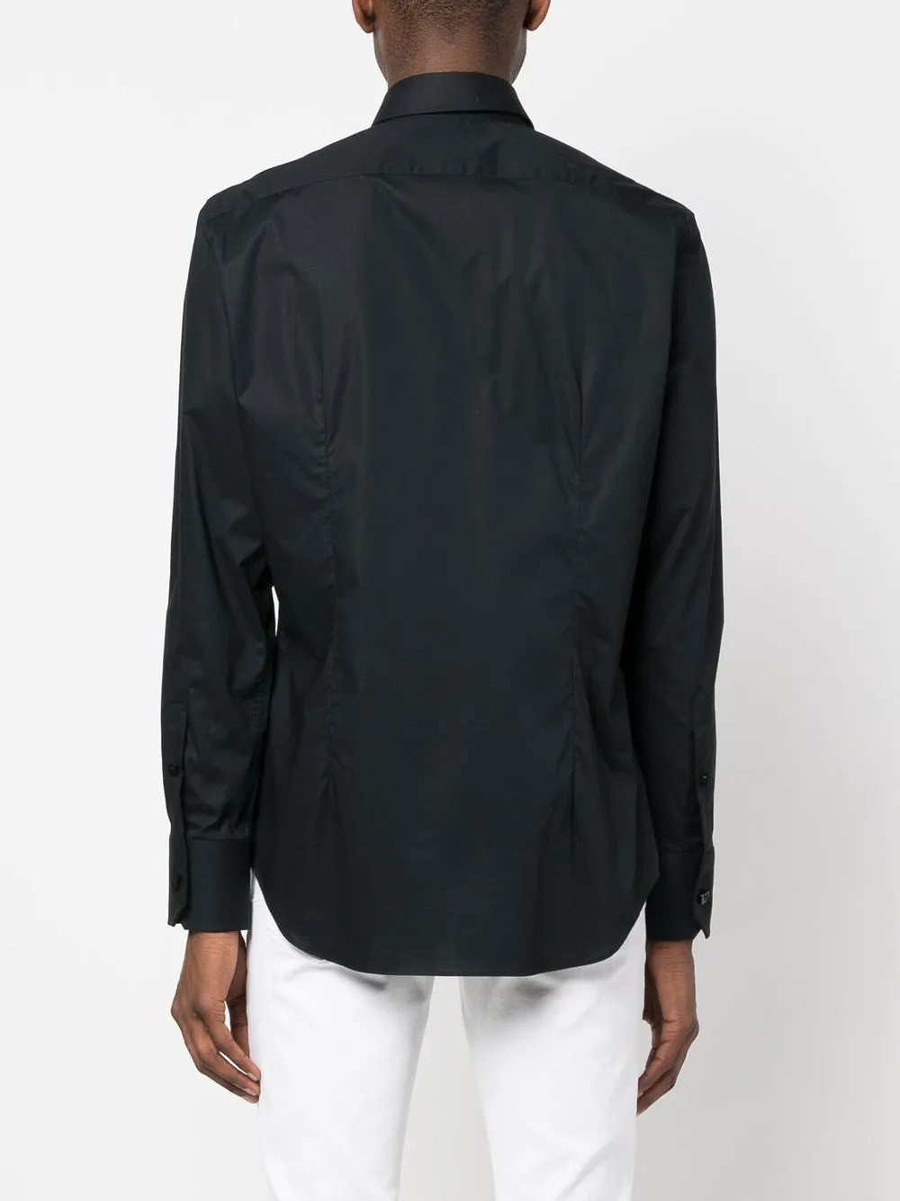 Shop Billionaire Silver Cut Logo-print Shirt In Black