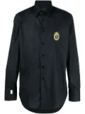 Billionaire Silver Cut logo-print shirt - Black