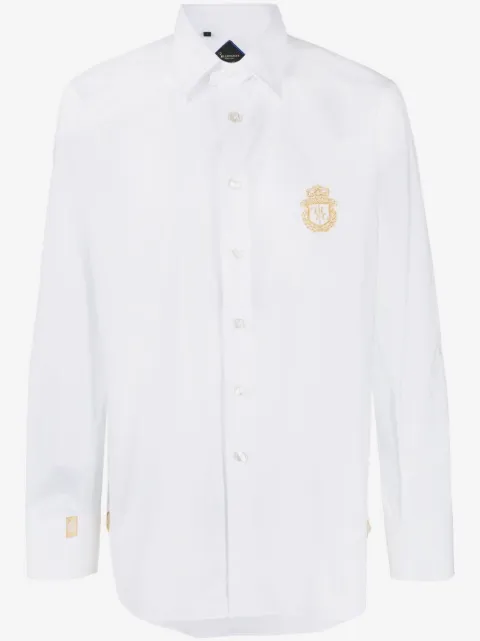 Billionaire Silver Cut logo-print shirt