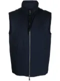 Billionaire logo-embroidered down vest - Blue