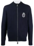 Billionaire logo-embroidered ribbed-knit pullover - Blue