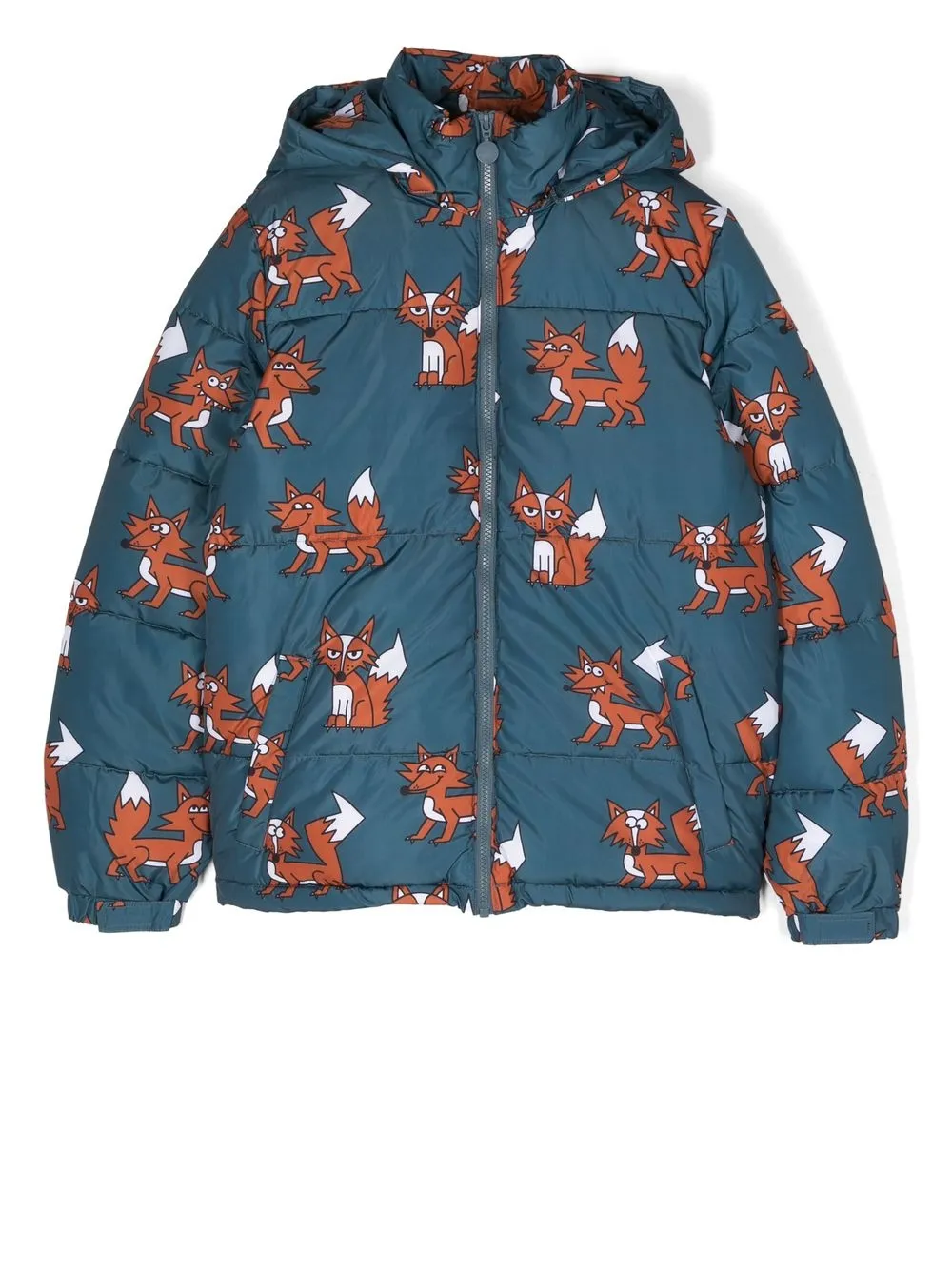 

Stella McCartney Kids fox-print padded jacket - Blue