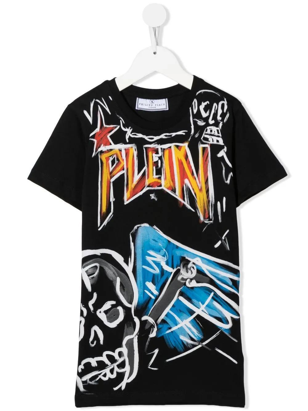 

Philipp Plein Junior playera manga corta con estampado gráfico - Negro