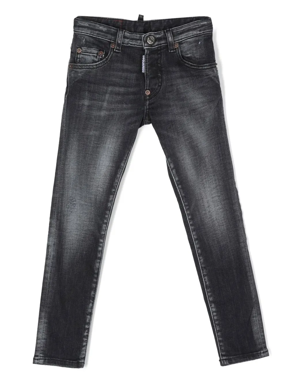 

Dsquared2 Kids skinny jeans con efecto lavado - Negro