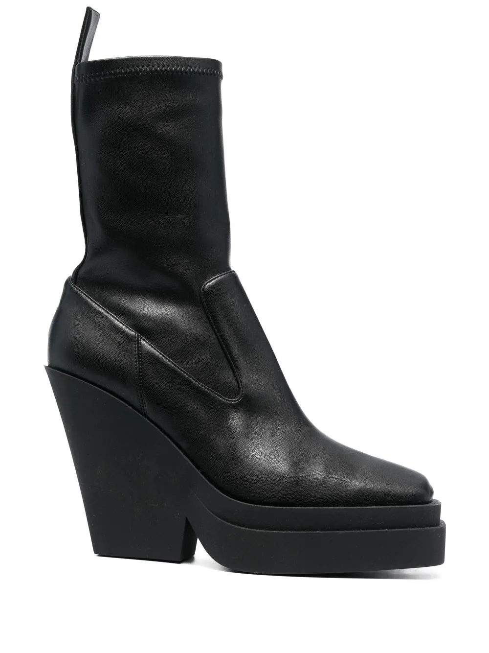 Gia Borghini 110mm Faux Leather Ankle Boots In Black | ModeSens