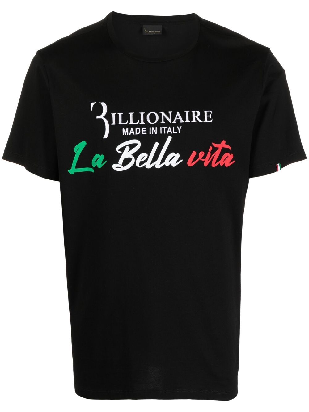 

Billionaire logo-print round-neck T-shirt - Black