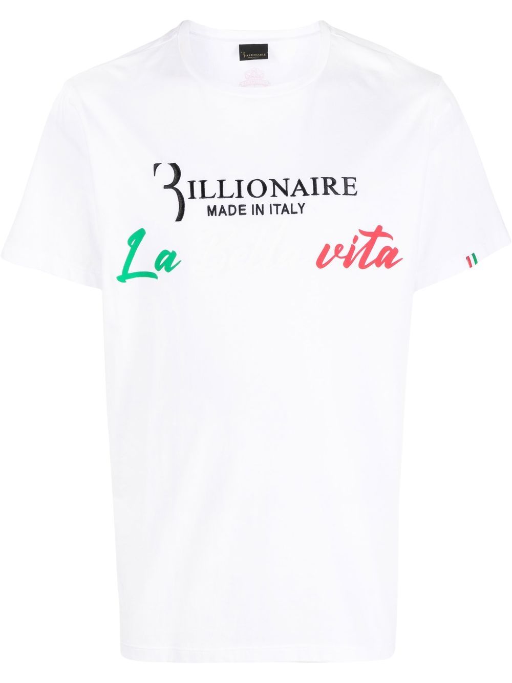 Billionaire Logo-print Round-neck T-shirt In White