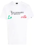 Billionaire logo-print round-neck T-shirt - White