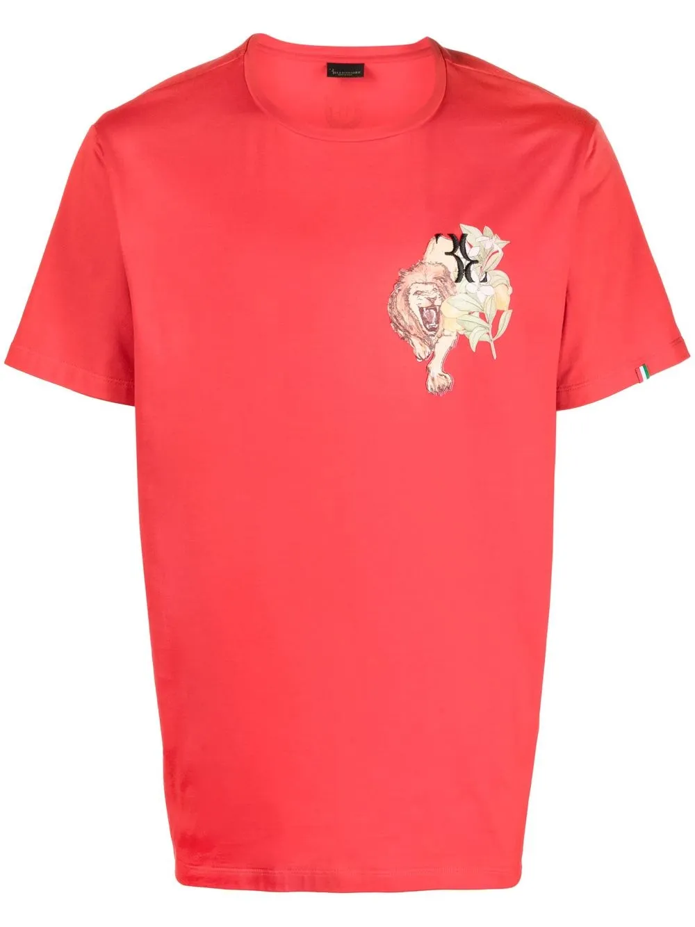 

Billionaire playera con estampado gráfico y cuello redondo - Rojo