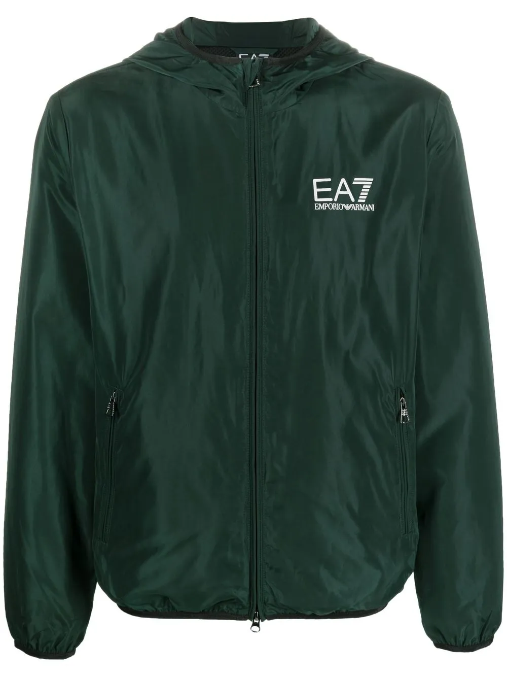 

Ea7 Emporio Armani chamarra con capucha y logo estampado - Verde