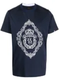 Billionaire logo-embroidered short-sleeve T-shirt - Blue