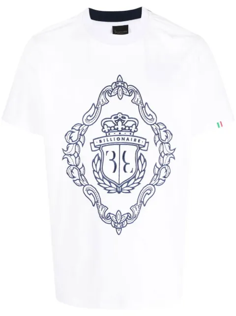 Billionaire logo-embroidered short-sleeve T-shirt 
