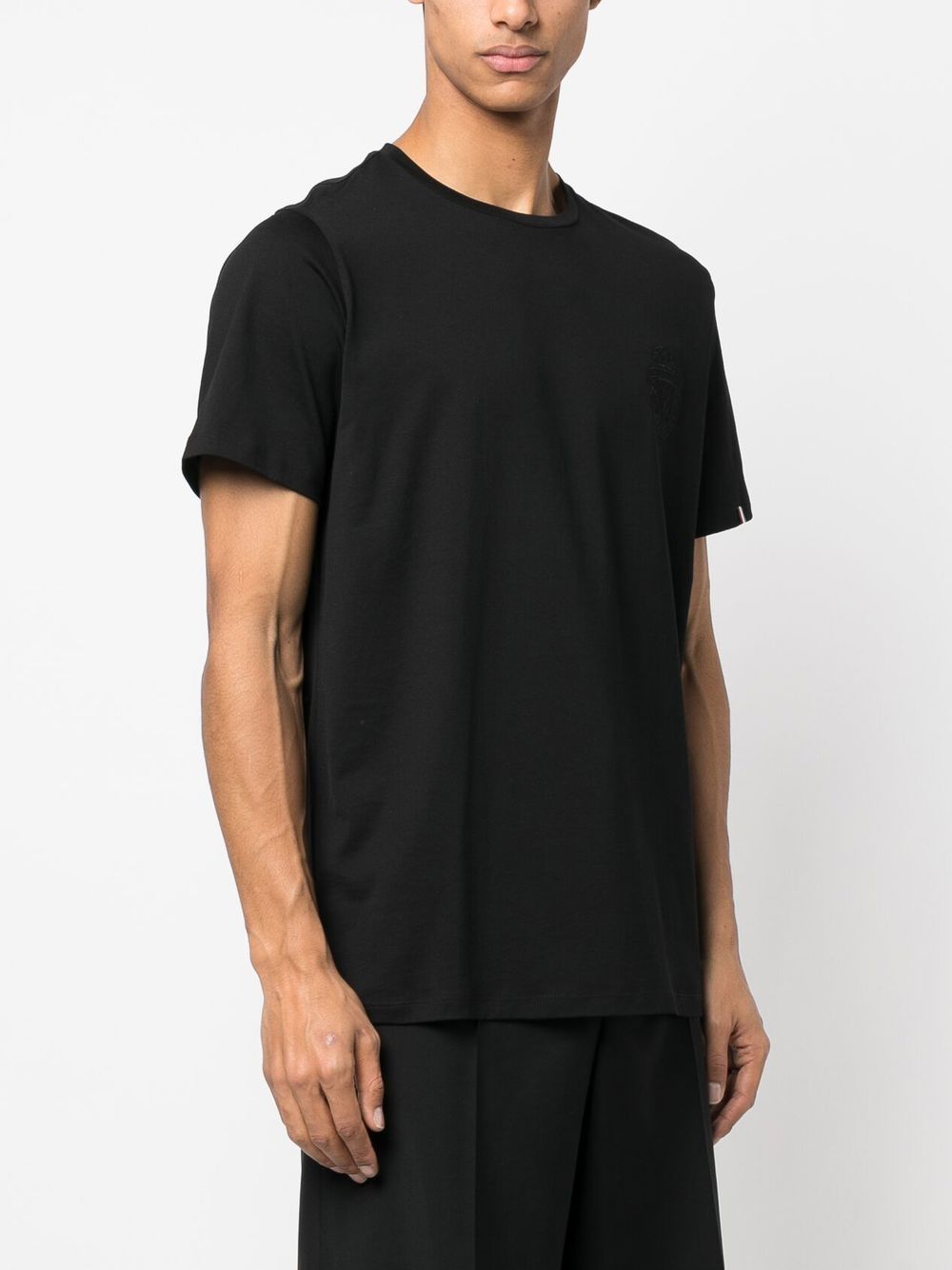 Shop Billionaire Embroidered-logo T-shirt In Black