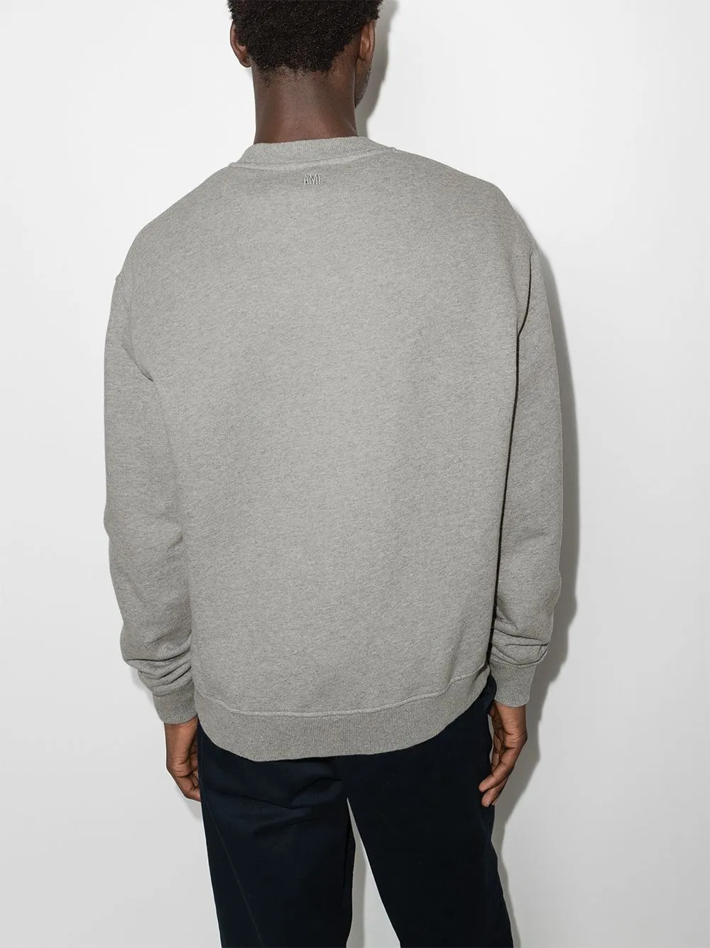 Shop Ami Alexandre Mattiussi Ami De Coeur Cotton Sweatshirt In Grau