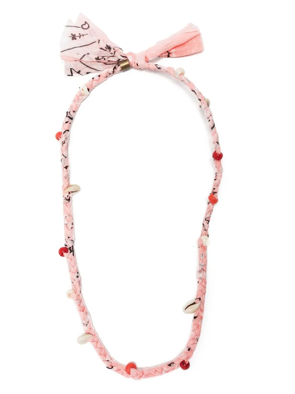 

Alanui bead-detail braided necklace - Pink