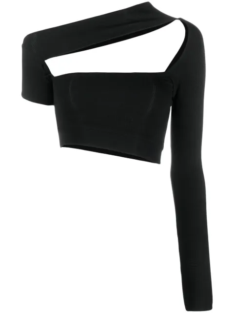 Lama Jouni ribbed-knit cut-out top