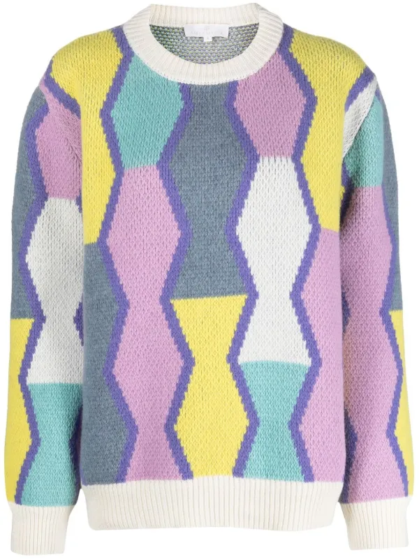AMI AMALIA geometric-pattern Merino 