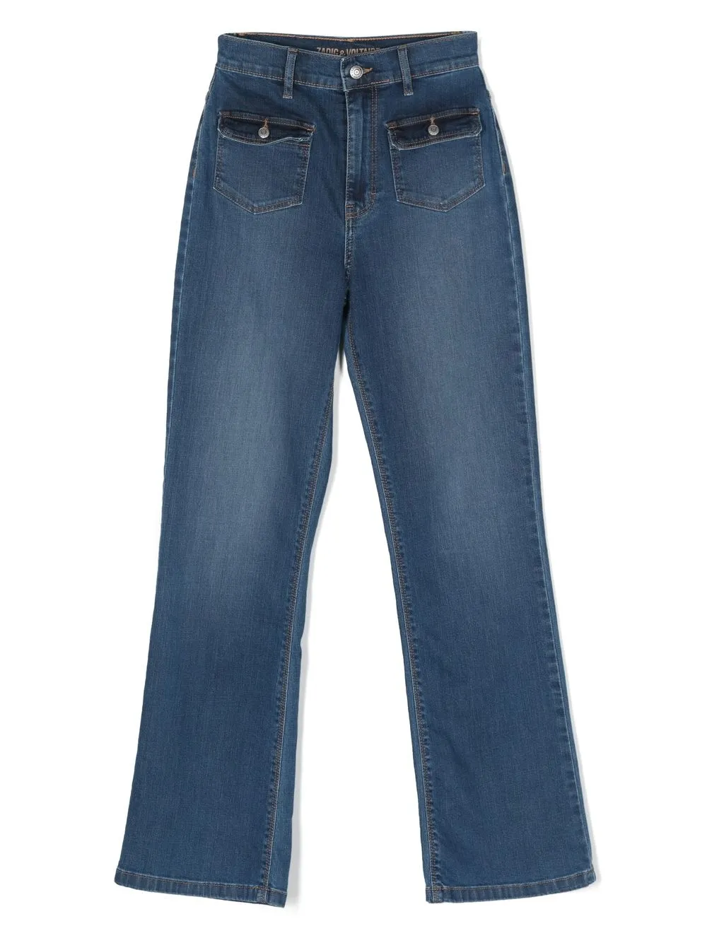 

Zadig & Voltaire Kids jeans rectos con bolsillos - Azul