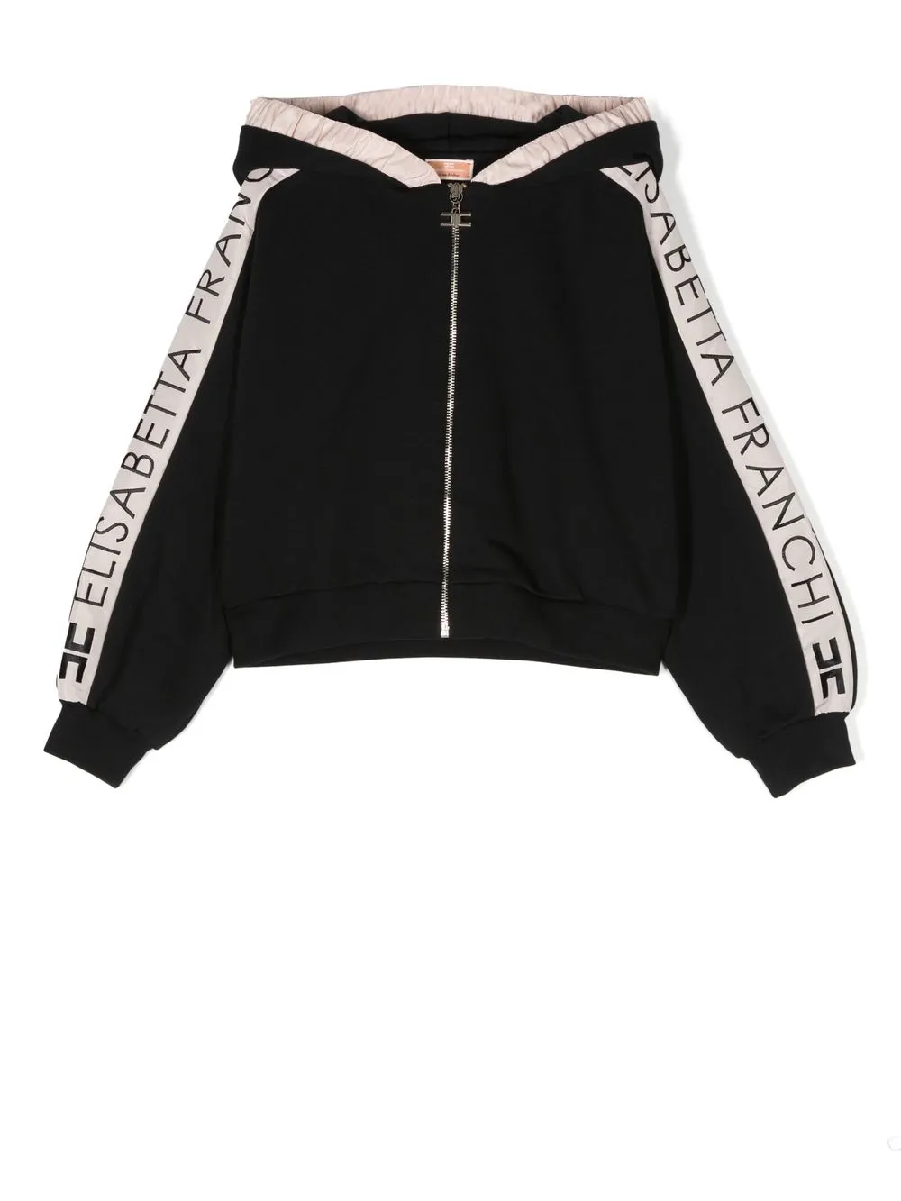 

Elisabetta Franchi La Mia Bambina hoodie con franja del logo - Negro