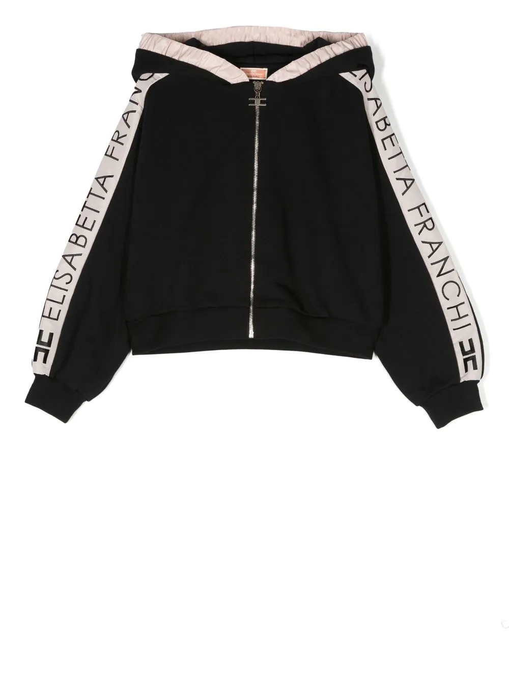 

Elisabetta Franchi La Mia Bambina logo-tape zip-up hoodie - Black