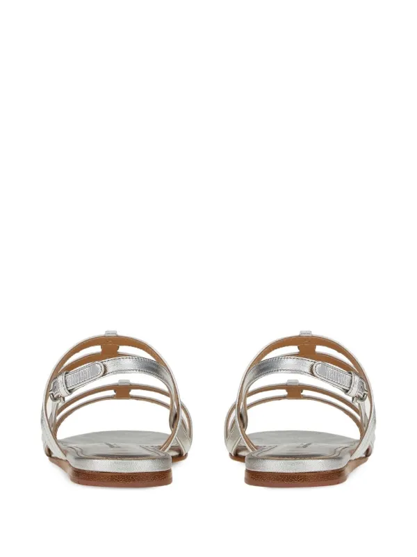 Ferragamo ヴァラリボン レザーサンダル | シルバートーン | FARFETCH JP