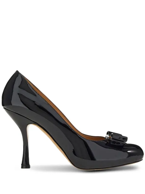 Ferragamo Vara 100mm leather pumps